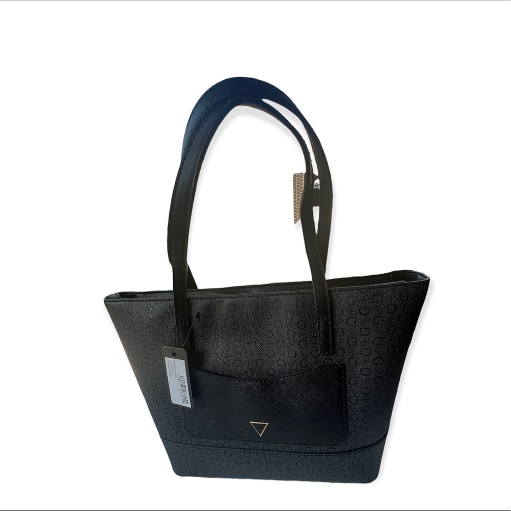 GUESS CLARKE SHOPPER TOTE EMBOSSED SHOULDER BAG